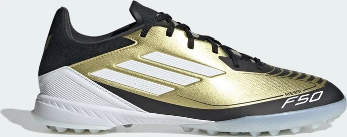 adidas F50 League Messi TF gold metallic/cloud white/core black