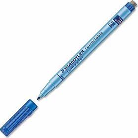Staedtler Lumocolor 305 M correctable blau, 10er-Pack