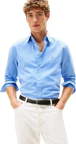 Tommy Hilfiger Flex Regular Fit Vichy Karo Hemd langarm sweet blue/check (Herren)