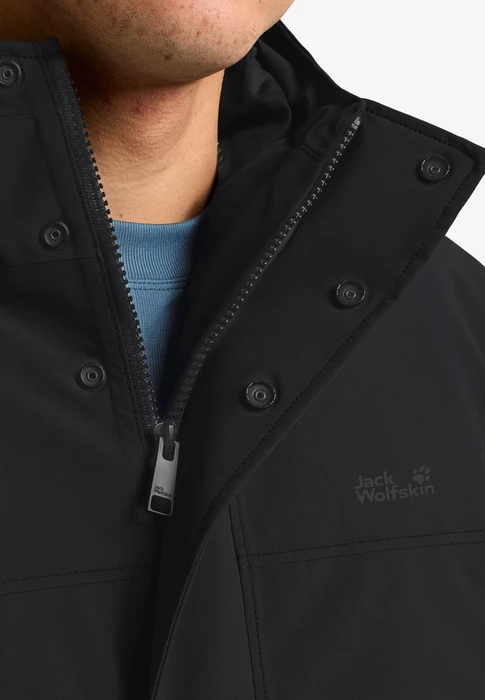 Jack Wolfskin Cold Camp Funktionsmantel schwarz (Herren) (A65022-6000) – Bild 5 von 6