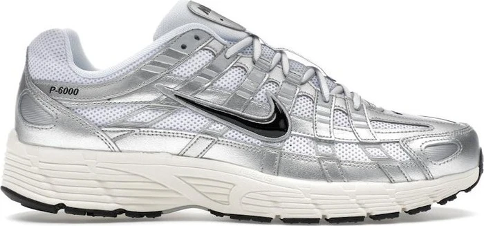 Nike P-6000 white/metallic silver/flat silver/black (Herren)
