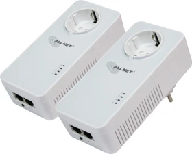 Allnet Powerline AV1000 Passthrough Starter Kit, HomePlug AV2, RJ-45, 2er-Pack (ALL1681205v2Double)