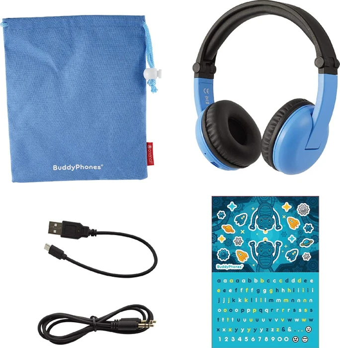 Amazon Fire HD 10 KFTRWI 2021, ohne Werbung, türkis, 32GB, inkl. BuddyPhones PlayTime Headset und Displayschutzfolie, Kids Edition