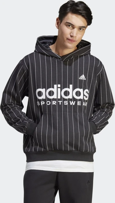 adidas Pinstripe Fleece Hoodie schwarz (Herren)