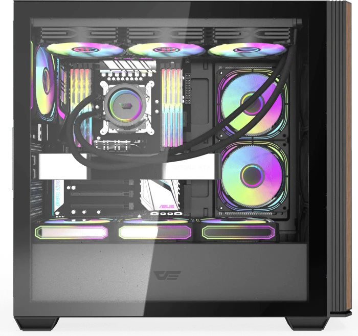 DarkFlash DS900WS Black, USB-C, Glasfenster
