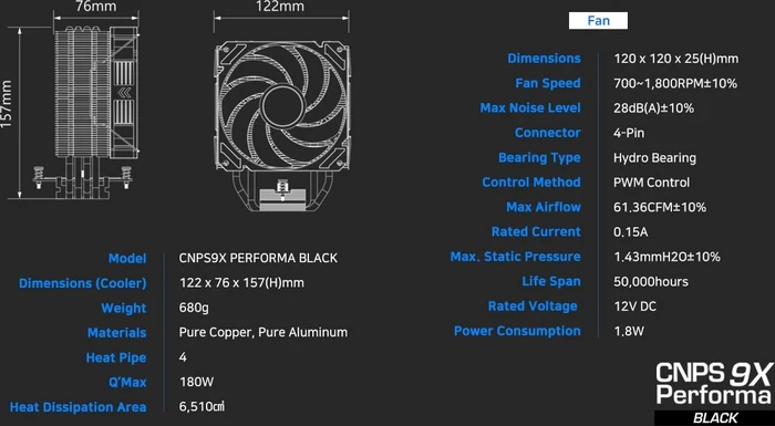 Zalman CNPS9X Performa Black