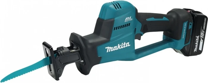 Makita Akku-Reciprosäge DJR189Z 18V Brushless | kompakt | werkzeugloser Sägeblattwechsel | LED-Licht | Petrol-Schwarz