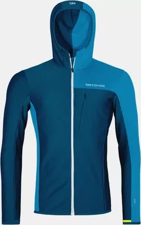 Ortovox Fleece Light Grid Hooded Funktionsjacke petrol blue (Herren)