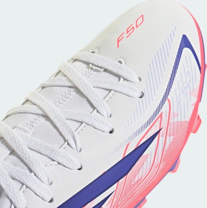 adidas F50 Hyperfast Club Mid FG/MG cloud white/solar purple/solar turbo (Junior)