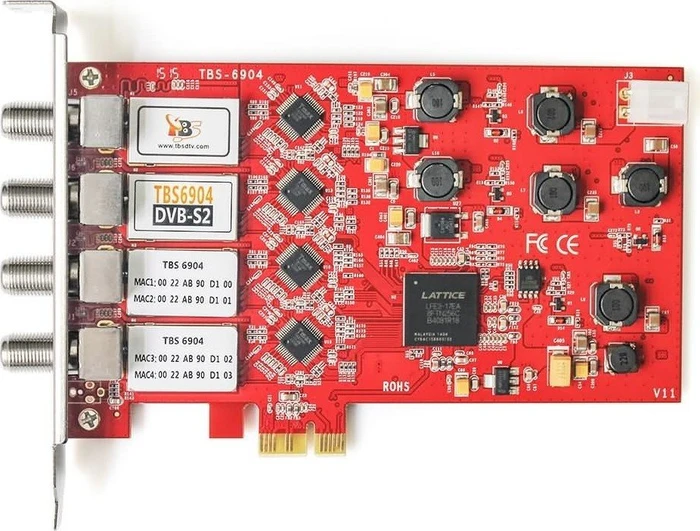 TBS DVB-S2/-S Quad-Tuner, PCIe x1
