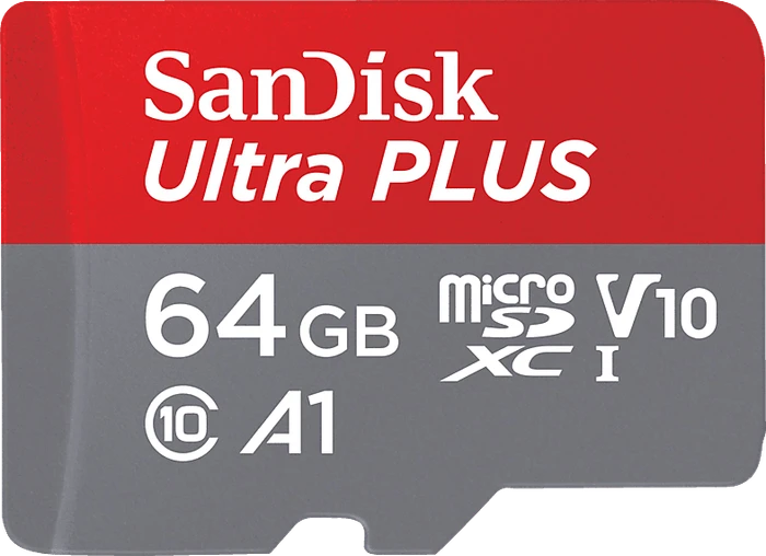 SanDisk Ultra PLUS R150 64GB Kit, UHS-I U1, A1, Class 10