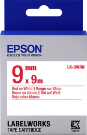 Epson LK-3WRN Beschriftungsband, 9mm, rot/weiß