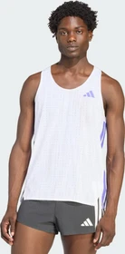 adidas Adizero Singlet Laufshirt ärmellos white/solar purple (Herren)