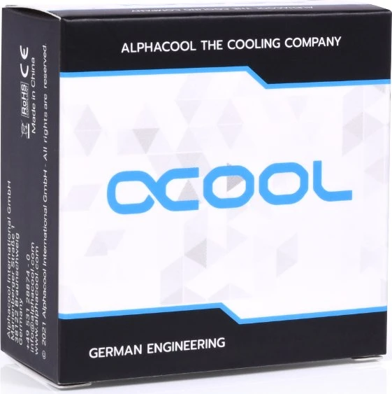 Alphacool Eiszapfen 90° L-Verbinder G1/4" AG auf G1/4" IG, verchromt