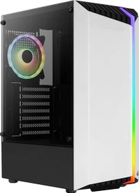 AeroCool Bionic V2, weiß, Lüfter LED RGB, Glasfenster (ACCM-PV34113.21 / Bionic-G-WT-V2)