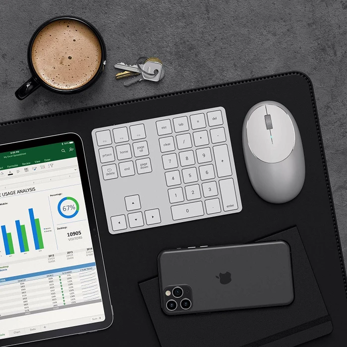 Satechi Extended Wireless Keypad Mac, silber, Bluetooth