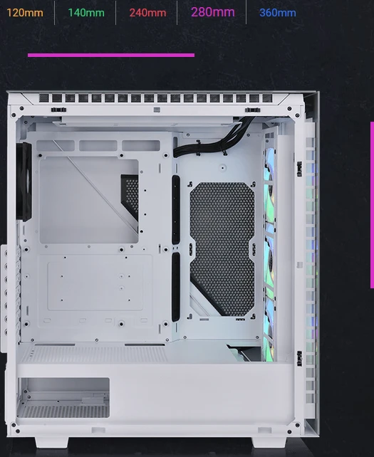 Thermaltake Divider 500 TG ARGB Snow Edition, weiß, Glasfenster
