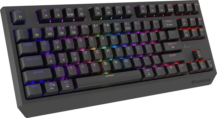 Genesis Thor 230 TKL Wireless, schwarz, LEDs RGB, hot-swap, Outemu Panda, USB/Bluetooth, US