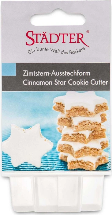 Städter Ausstecher Zimtstern Klappbar 5cm weiß