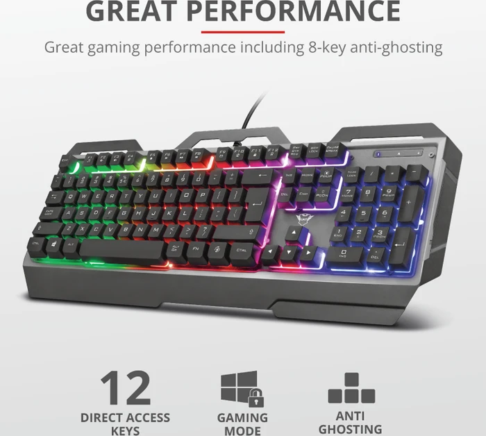 Trust Gaming GXT 856 Torac, LEDs RGB, USB, DE