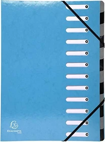 Exacompta Harmonika Ordnungsmappe, 12 Fächer, A4, hellblau
