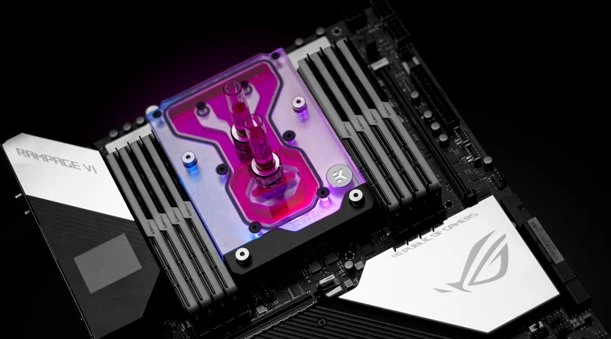EK Water Blocks Quantum Line EK-Quantum Momentum ROG Rampage VI Encore D-RGB Monoblock, Nickel, Acryl
