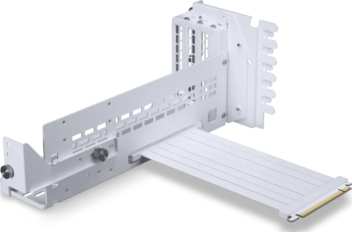 Phanteks Premium Gen5 Vertical GPU Bracket Riser Card, gewinkelt, PCIe 5.0, 220mm, weiß