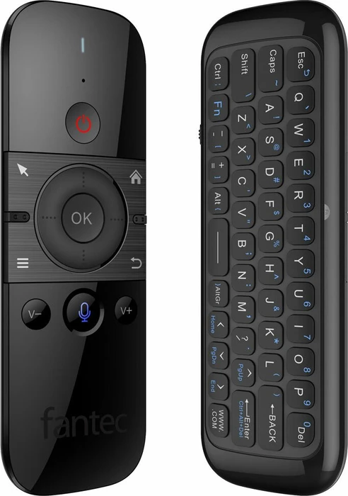 Fantec AIR-300 Air Mouse Fernbedienung mit integrierter Tastatur schwarz, USB-A