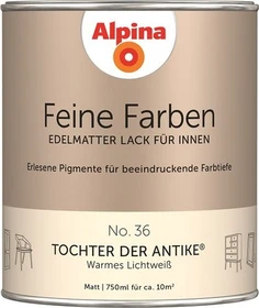 Alpina Farben Feine Farben Lack No. 36 Tochter der innen Antikelichtweiß edelmatt, 750ml
