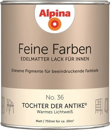 Alpina Farben Feine Farben Lack No. 36 Tochter der innen Antikelichtweiß edelmatt, 750ml