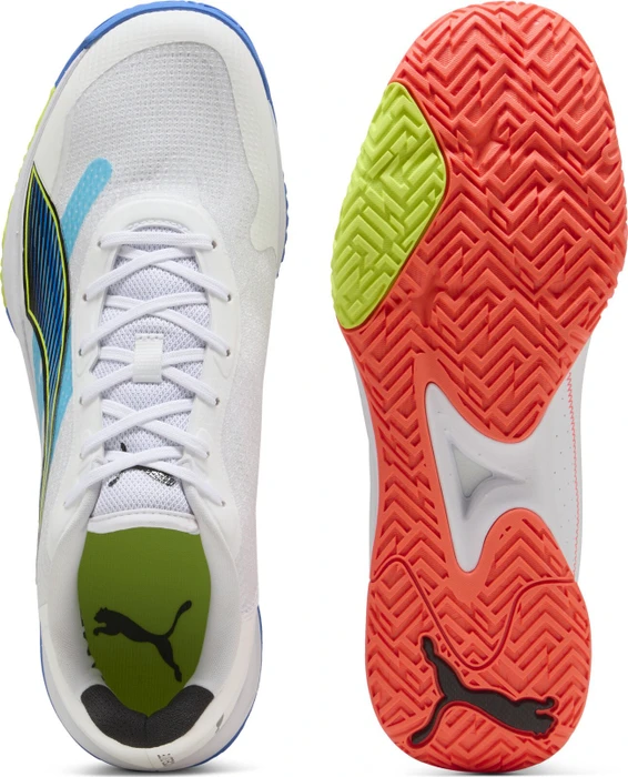 Puma Accelerate Turbo 4 Handballschuhe puma white/glowing red/ultra blue