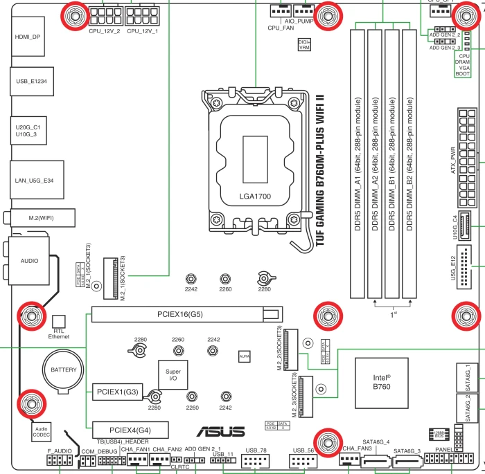 ASUS TUF Gaming B760M-Plus WIFI II (Intel 1700)