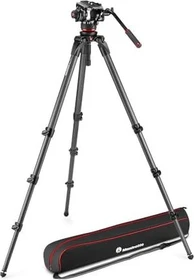 Manfrotto MVK504XCTALL Fluid-Videokopf 504X mit Carbon-Einzelrohrstativ 536 CF