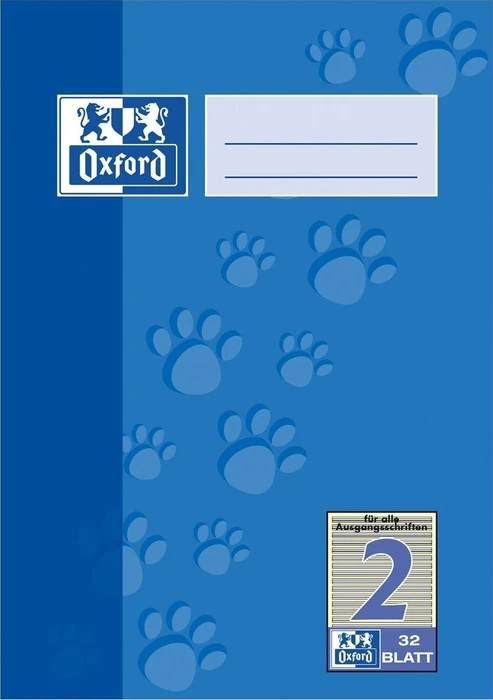 Schulheft, A5, Lineatur 2, blau, 32 Blatt