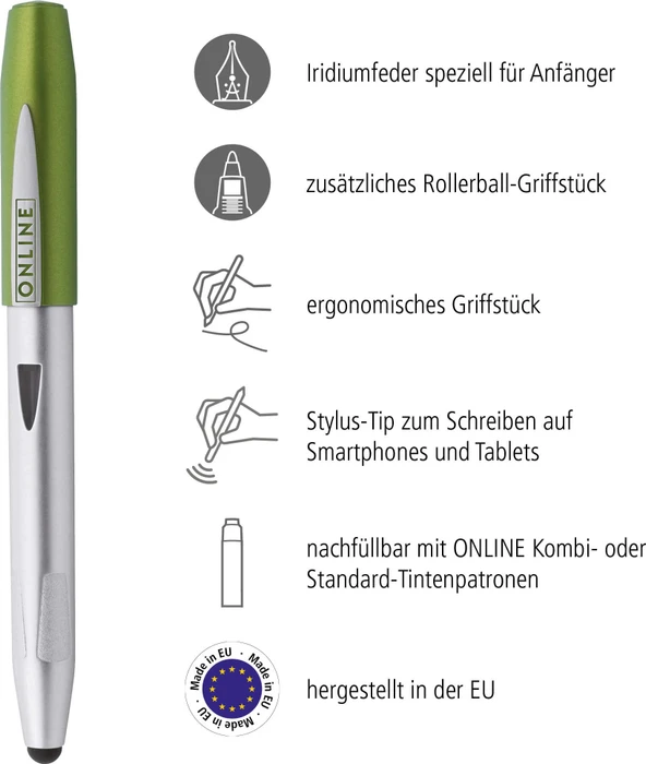 ONLINE Switch Starter Schreiblern-Set grau/grün, rechte Hand, Anfänger, 2er-Set (25022) – Bild 2 von 6