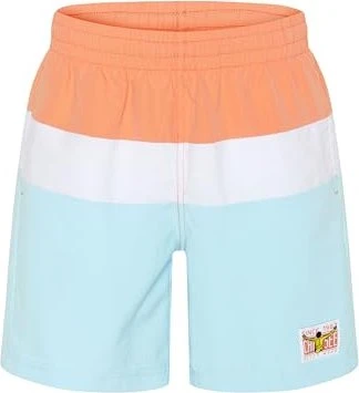 Chiemsee Blockstreifen-Design mit Jacquard Label Badeshorts melon (Junior)