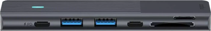 Rapoo UCM-2003 7-in-2 Multiport Adapter, 2x USB-C 3.1 [Stecker]