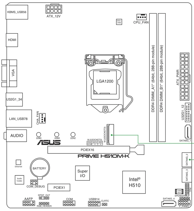 ASUS Prime H510M-K (Intel 1200)