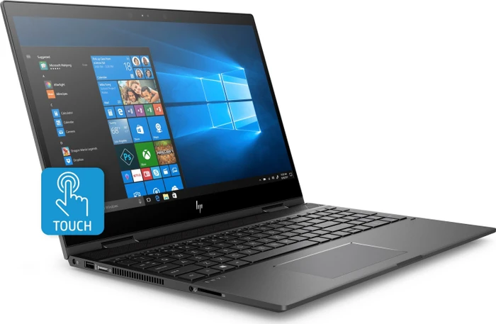HP Envy x360 15-cp0004ng, schwarz, Ryzen 7 2700U, 8GB RAM, 256GB SSD, DE