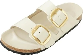 Birkenstock Arizona Big Buckle Naturleder Lack high shine ecru (Damen)