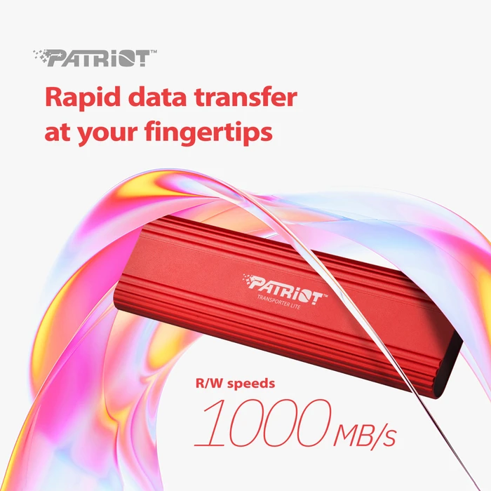Patriot Transporter Lite External Portable SSD, rot, 2TB, USB-C 3.1