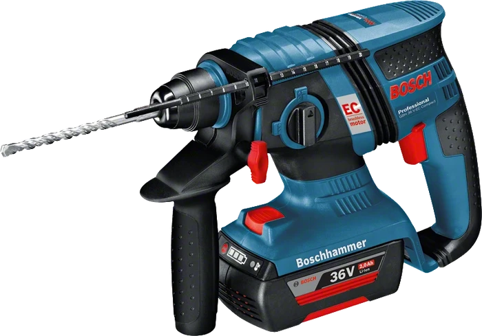 Bosch Professional GBH 36 V-EC Compact Akku-Bohrhammer inkl. L-Boxx + 2 Akkus 2.0Ah