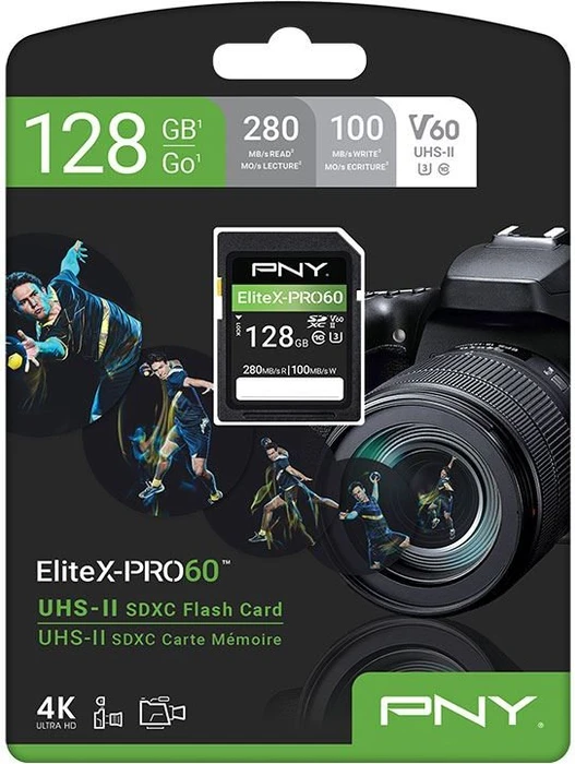 PNY EliteX-PRO 60 R280/W100 128GB, UHS-II U3, Class 10
