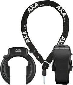 AXA Imenso Large Retractable + ULC 5.5-130 Einsteckkette Set inkl. Tasche Rahmenschloss, Schlüssel