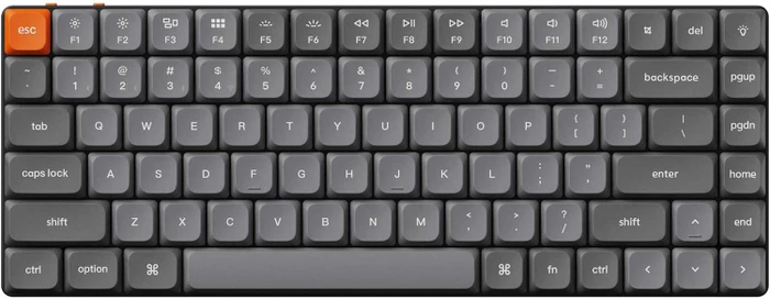Keychron K3 Max, grau, LEDs RGB, hot-swap, Gateron LOW PROFILE 2.0 RED, USB/Bluetooth, US