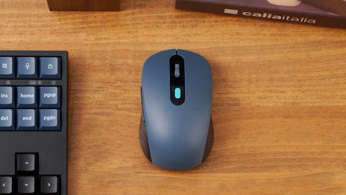 Keychron BM25 Wireless Mouse Space Gray blau/schwarz, USB/Bluetooth
