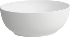 Laufen Ilbagnoalessi Waschtisch-Schale, oval, inkl. Ablaufventil mit Ventilabdeckung Keramik, weiß matt