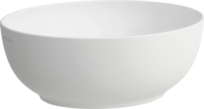 Laufen Ilbagnoalessi Waschtisch-Schale, oval, inkl. Ablaufventil mit Ventilabdeckung Keramik, weiß matt