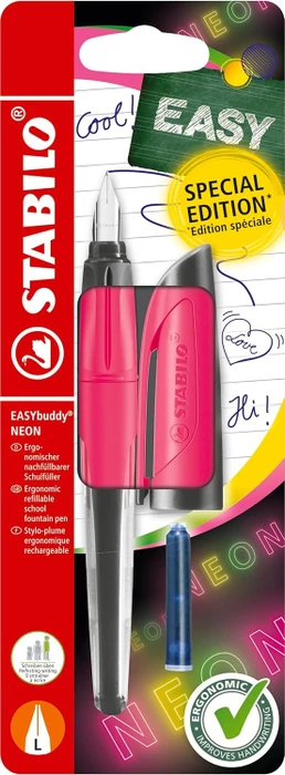 STABILO EASYbuddy NEON Edition neonpink, linke Hand, Blister