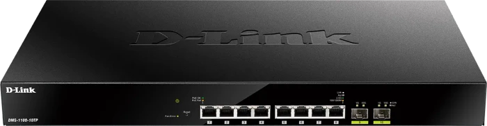 D-Link DMS-1100 Rackmount 2.5G Smart Switch, 8x RJ-45, 2x SFP+, 240W PoE+